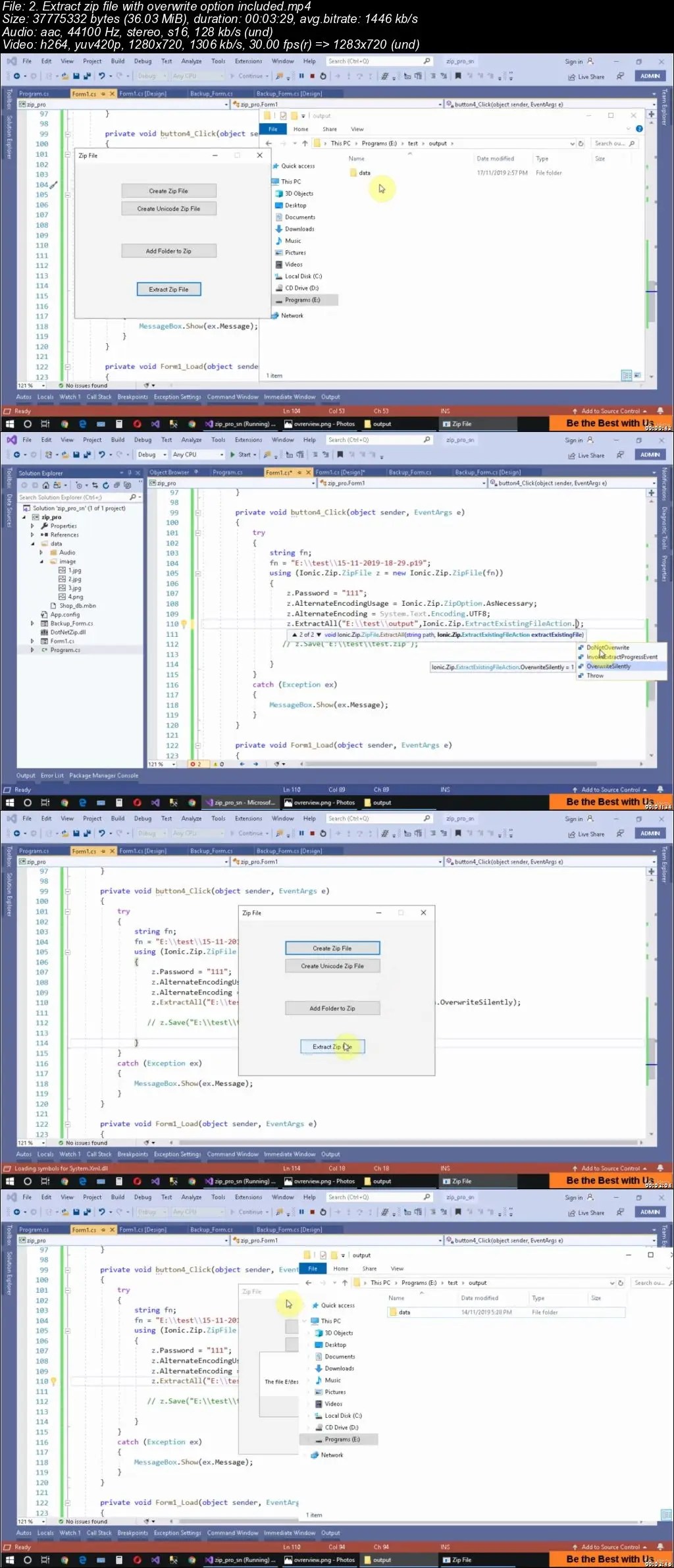 Using Zip File in C Build Backup & Restore Form in C App / AvaxHome