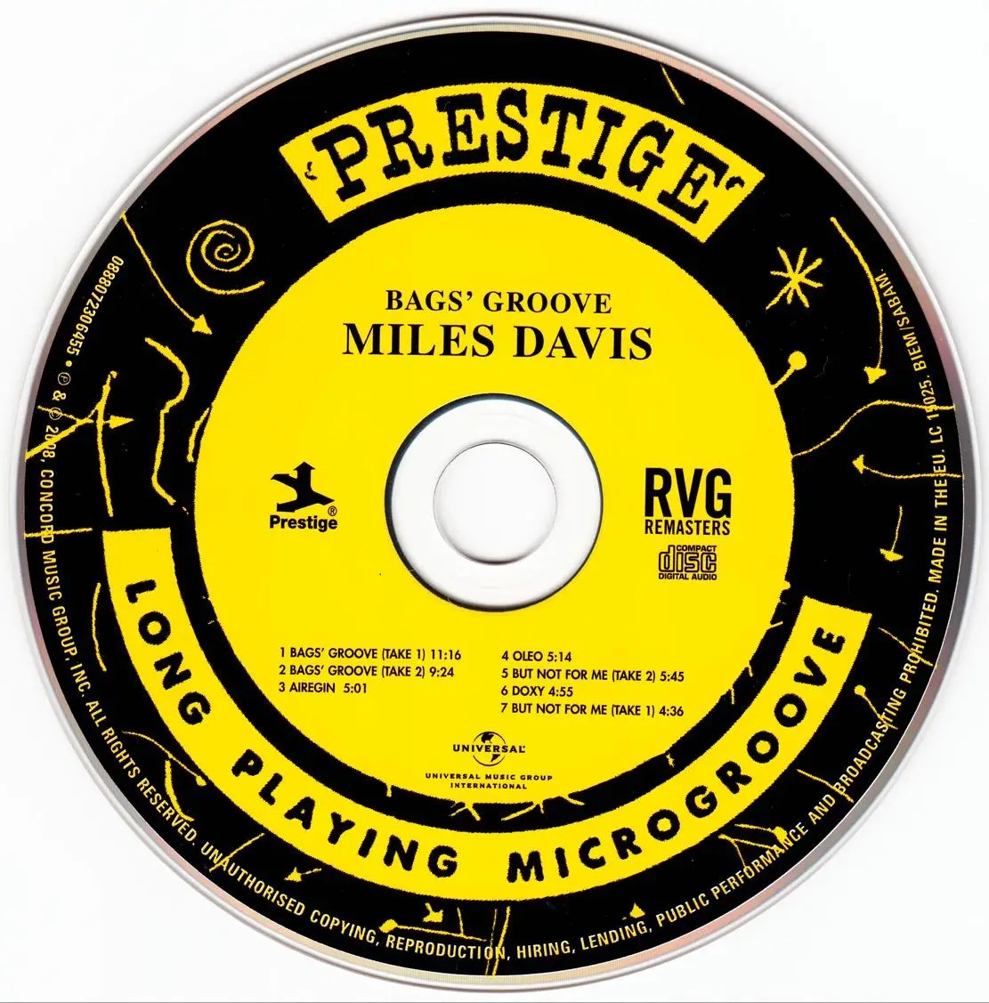 Miles Davis Bags' Groove (1954) {2008 Prestige RVG Remasters Series