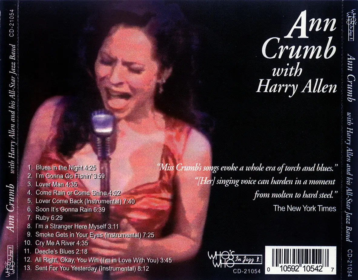 Ann Crumb with Harry Allen and his AllStar Jazz Band A Broadway Diva