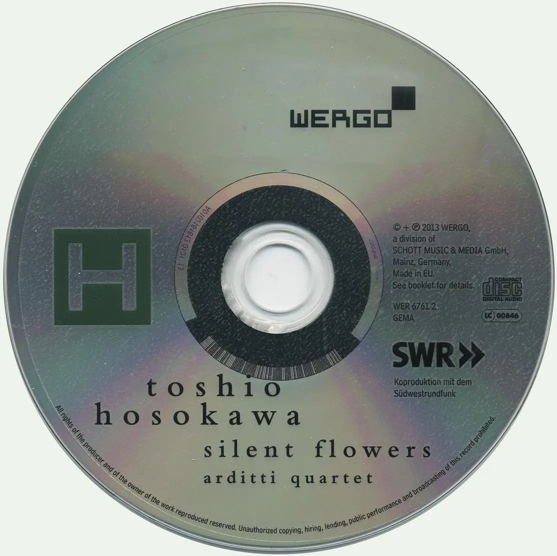 Toshio Hosokawa Silent Flowers String Quartets (2013) {WERGO WER