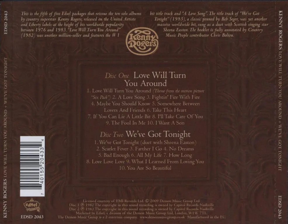 Kenny Rogers Love Will Turn You Around (1982) & We've Got Tonight