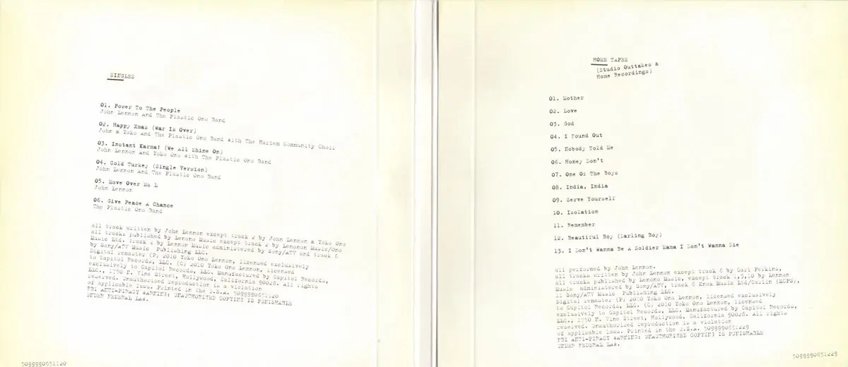 John Lennon Singles & Home Tapes (2010) / AvaxHome