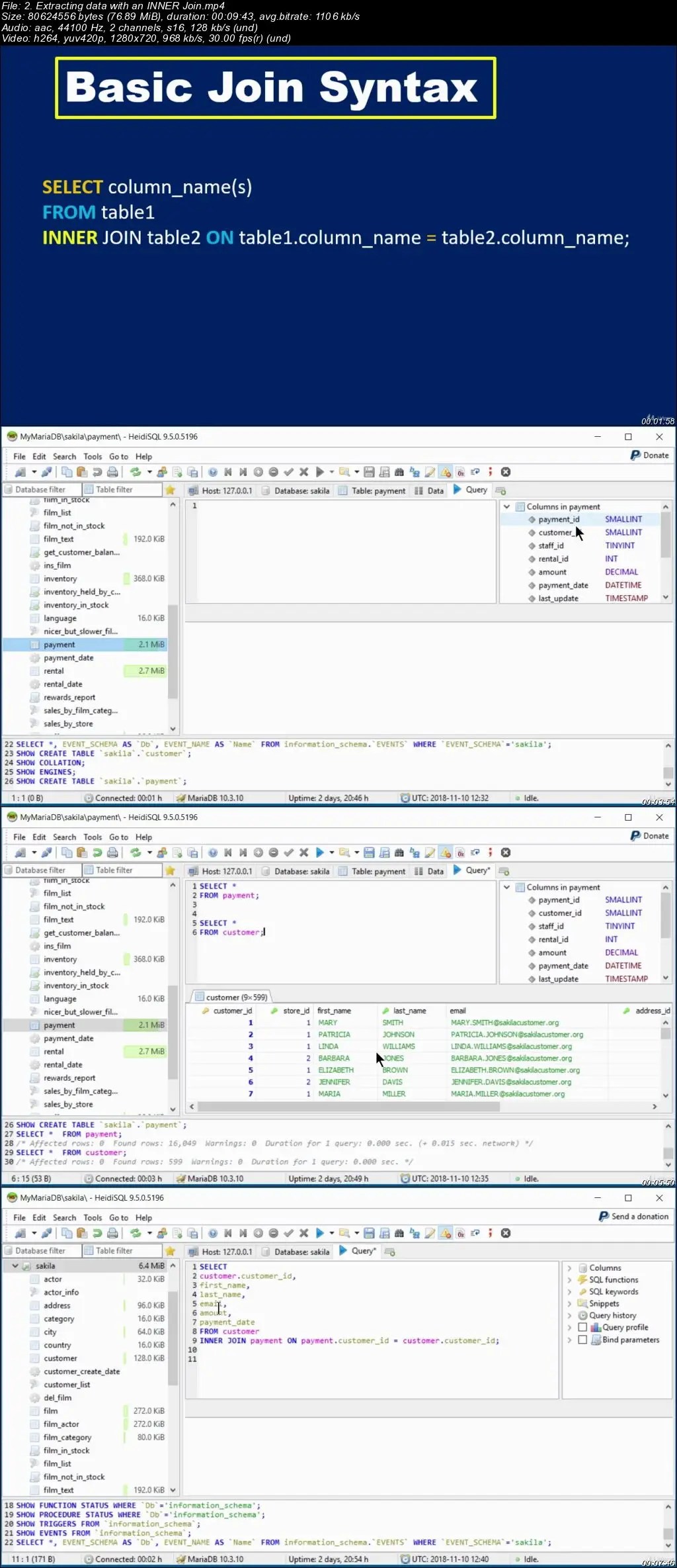 Learn MariaDB SQL for beginners from scratch / AvaxHome