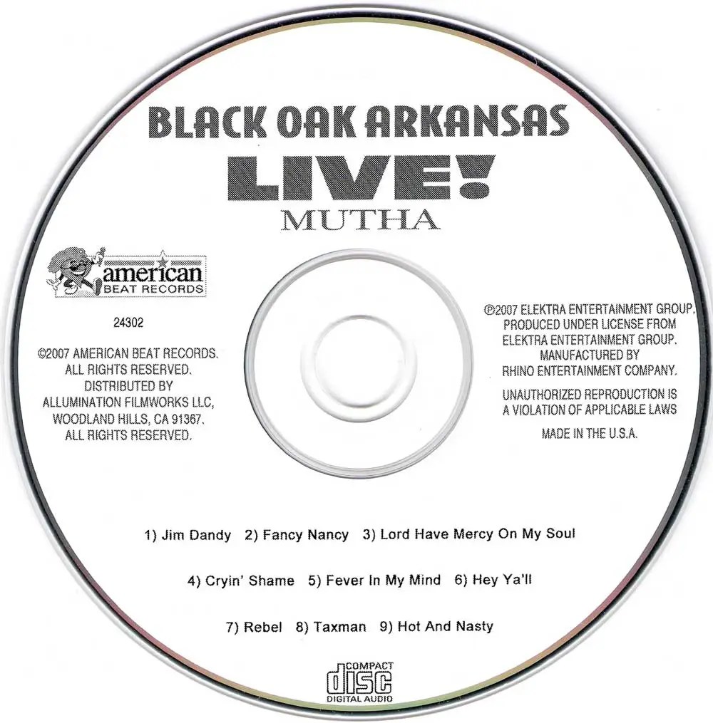 Black Oak Arkansas Live! Mutha (1976) {2007 American Beat} **[REUP