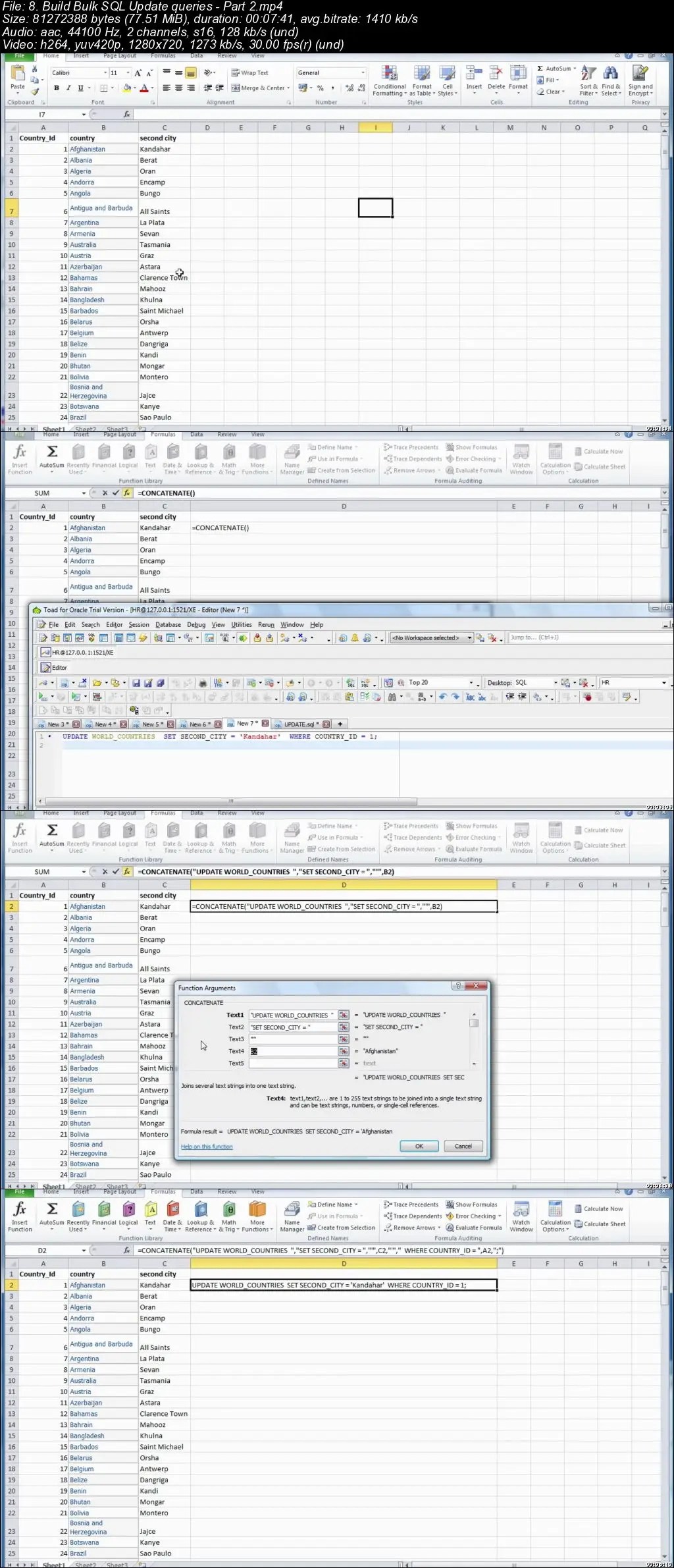 How to generate SQL Insert / Update queries from Excel / AvaxHome
