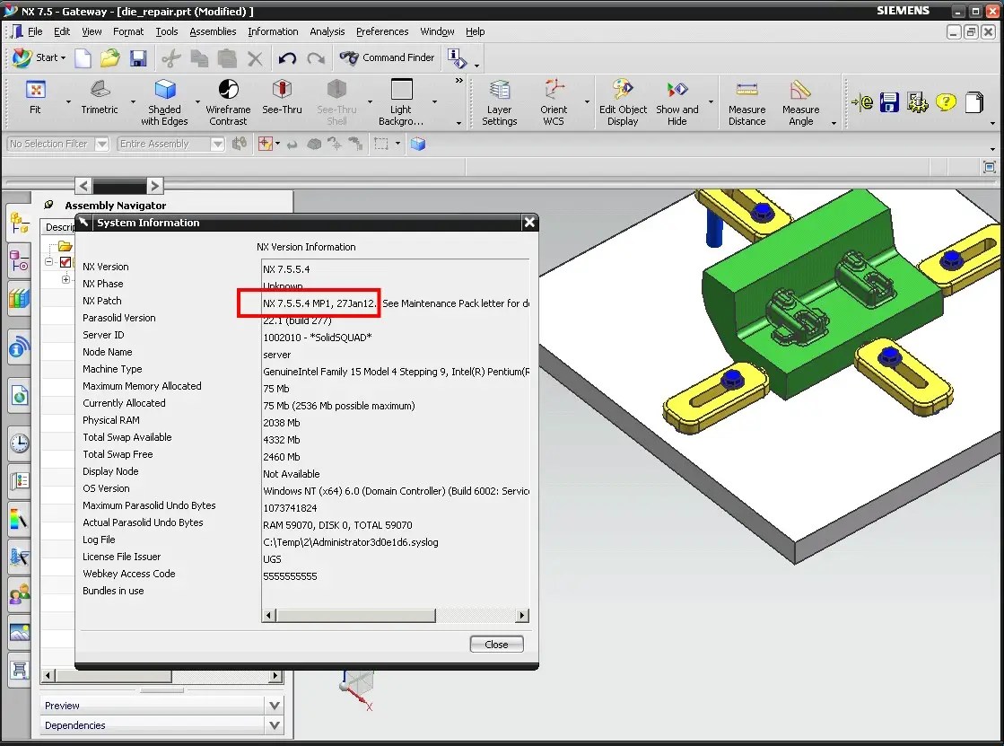 Siemens PLM NX 7.5.5.4 MP01 32bit 64bit Upgrade / AvaxHome
