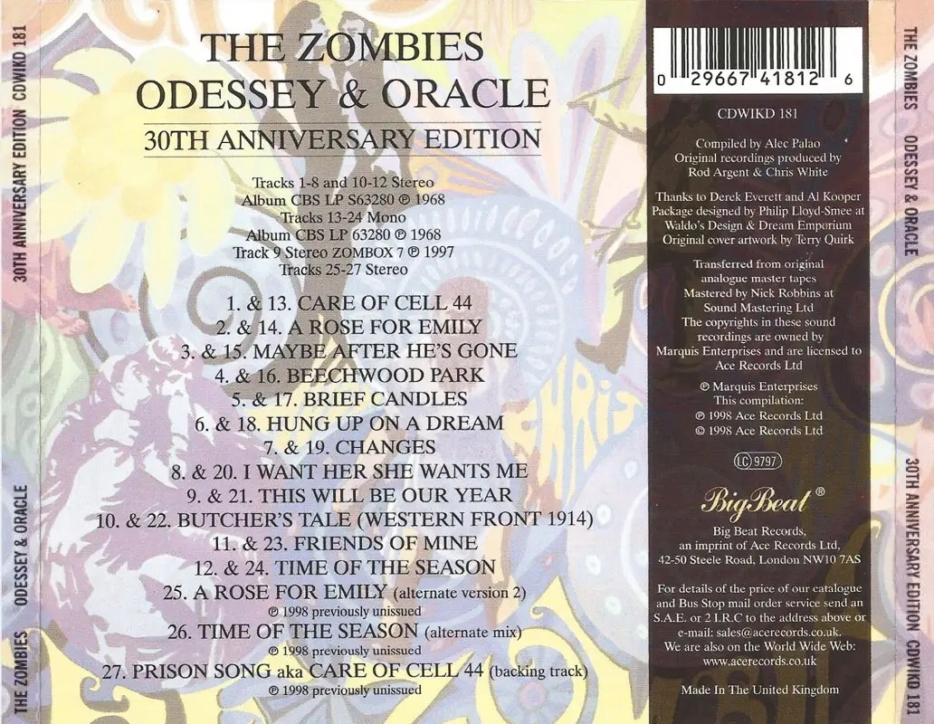 The Zombies Odessey & Oracle (1968) [30th Anniversary Edition] / AvaxHome