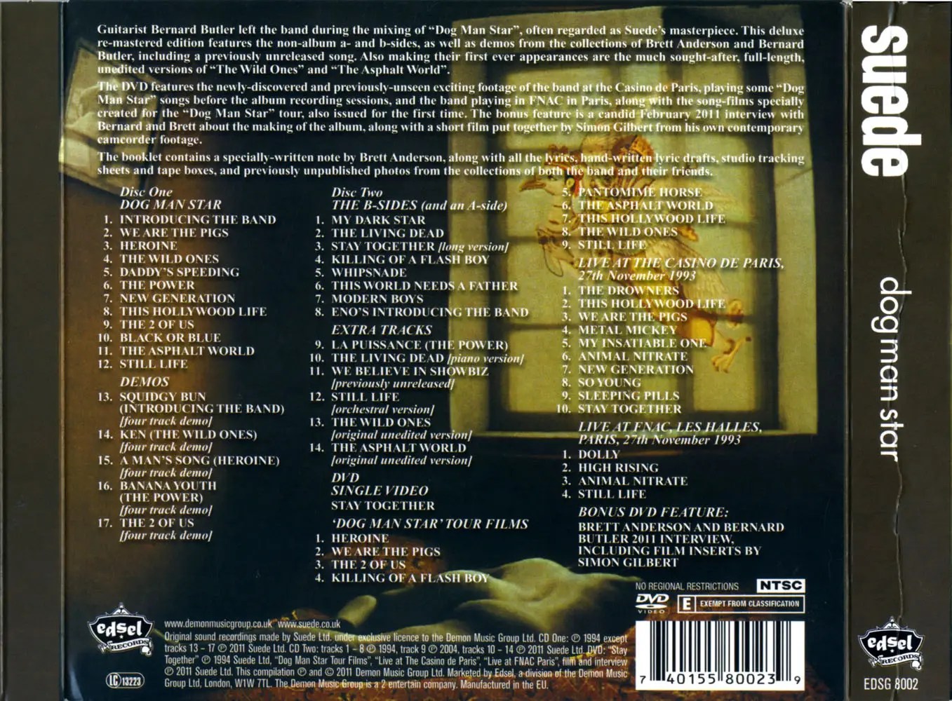 Suede Dog Man Star (1994) Expanded Remastered Deluxe