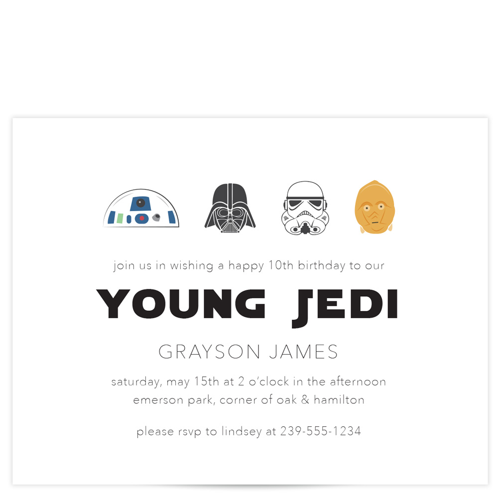 Star Wars Birthday Invitation Pixie