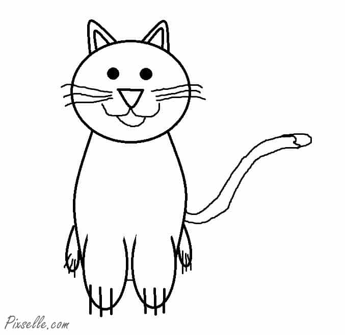 Adım Adım Kedi Çizimi Pixselle