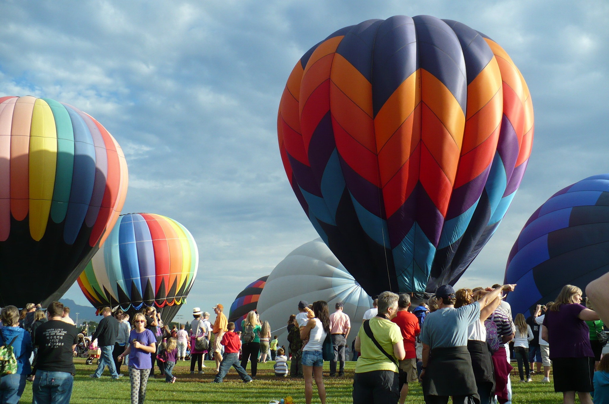 Balloon Festival 2023 Colorado Crowd Of People At Hot Air Balloons On Festival, Usa, Colorado, Colorado Springs Free Image Download