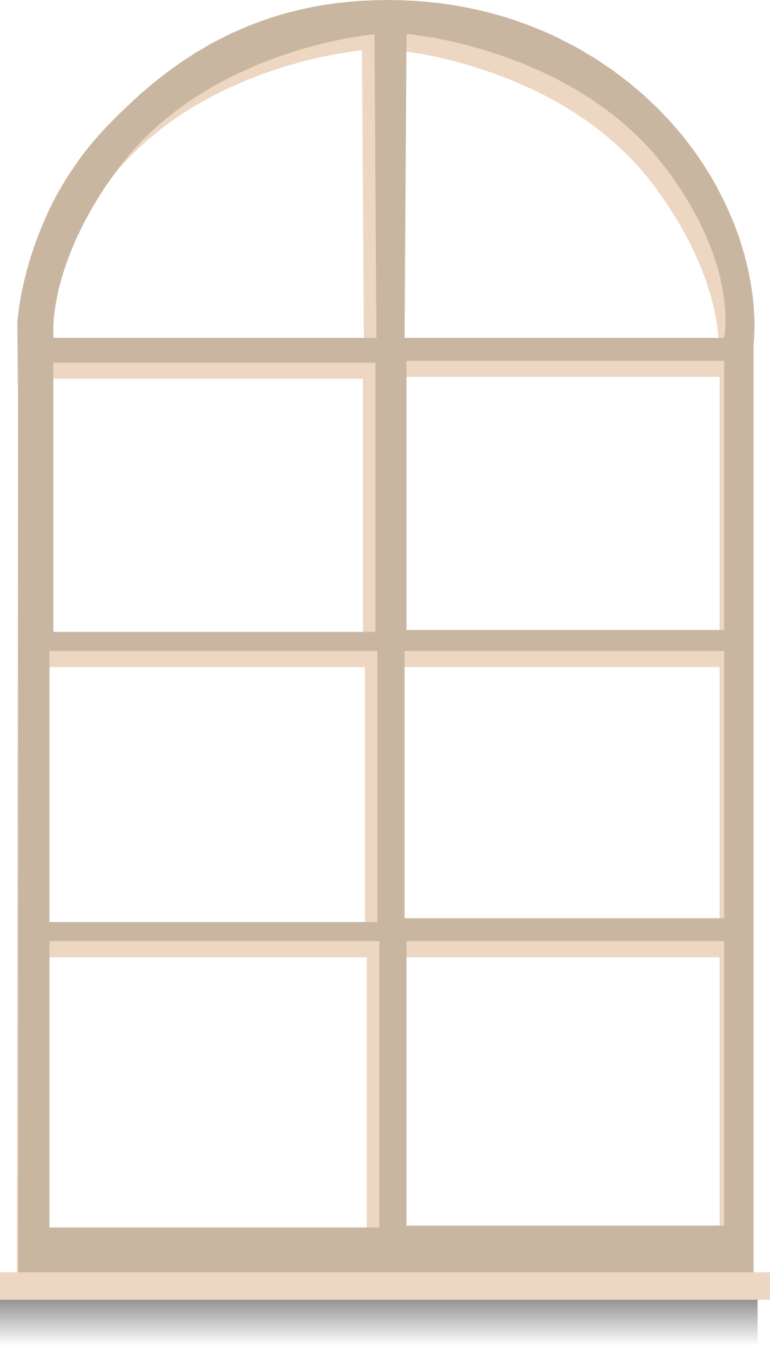 Arched window, illustration free image