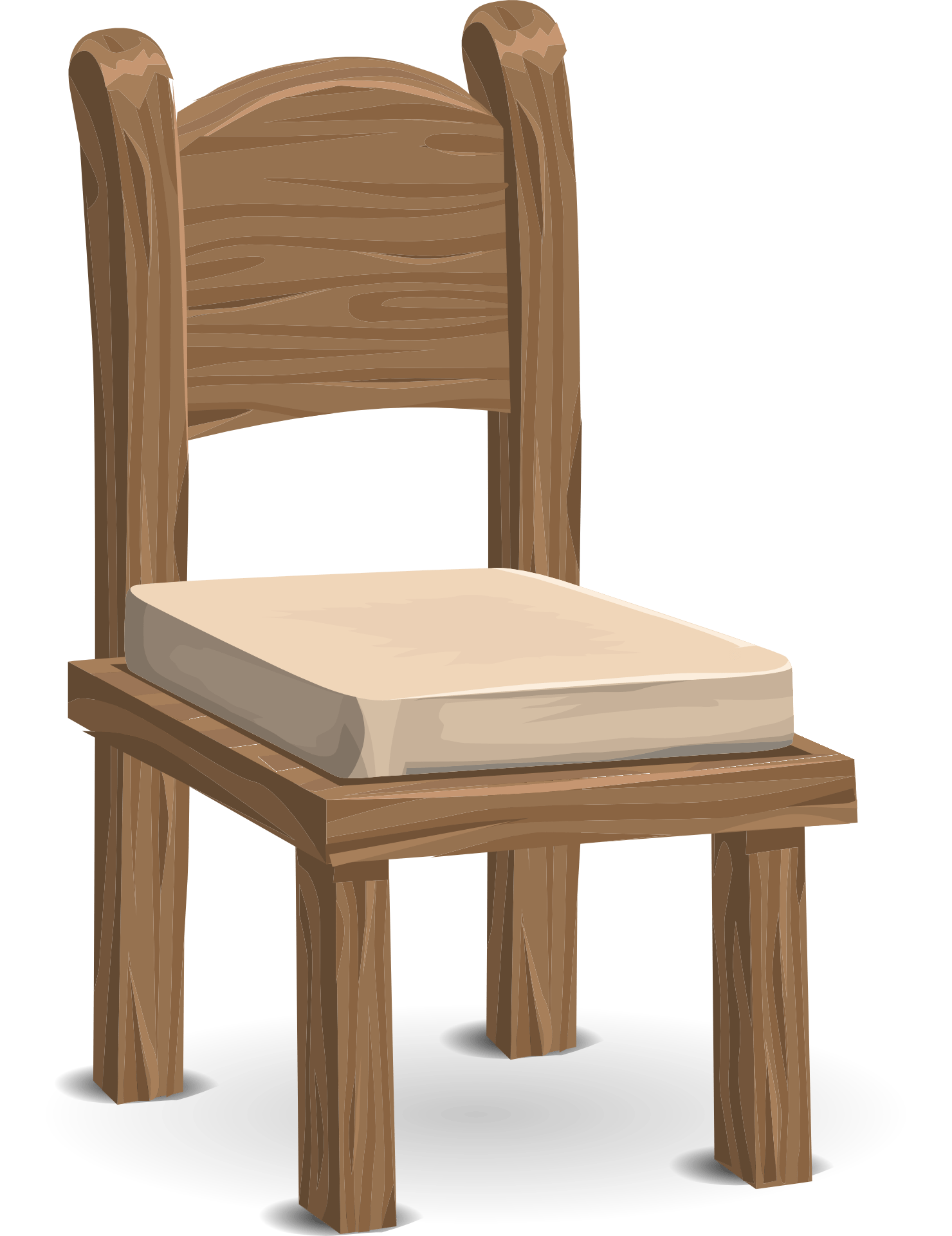 Vintage wooden chair, illustration free image download