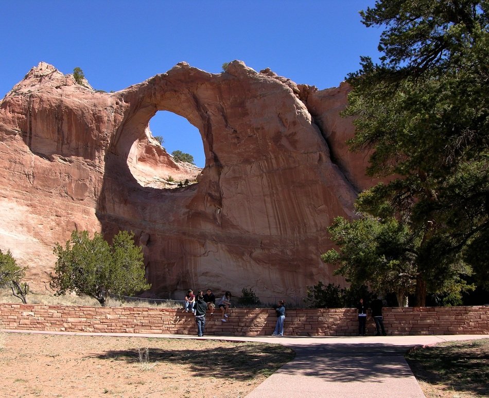 Window rock, red sandstone formation, usa, arizona free image download