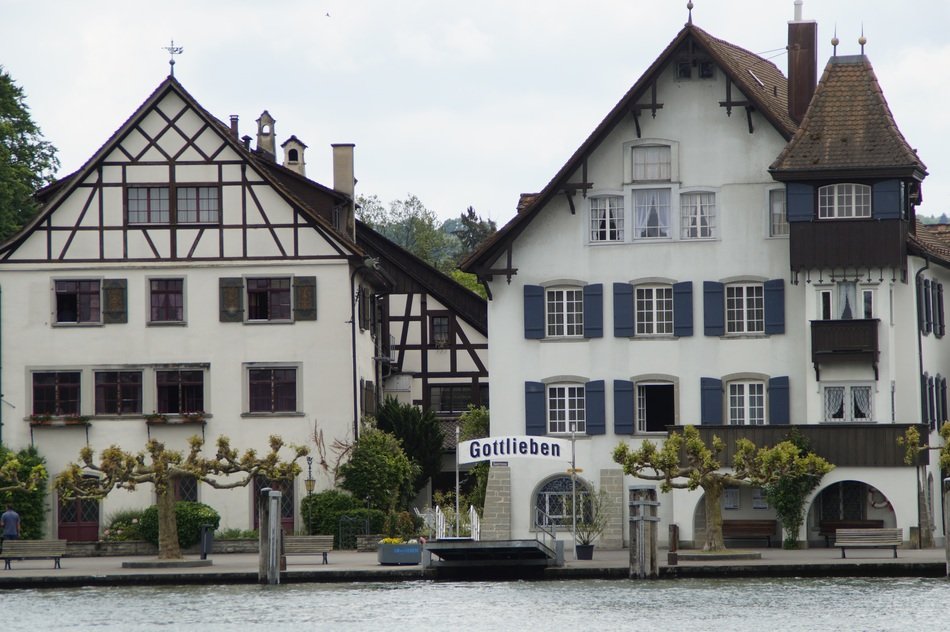 Houses on lake constance in gottlieben free image download