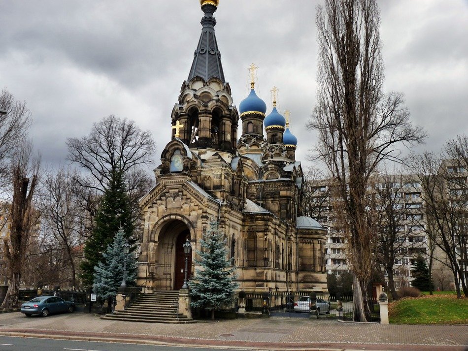 St. Simeon of the Wonderful Mountain russian orthodox Church at winter