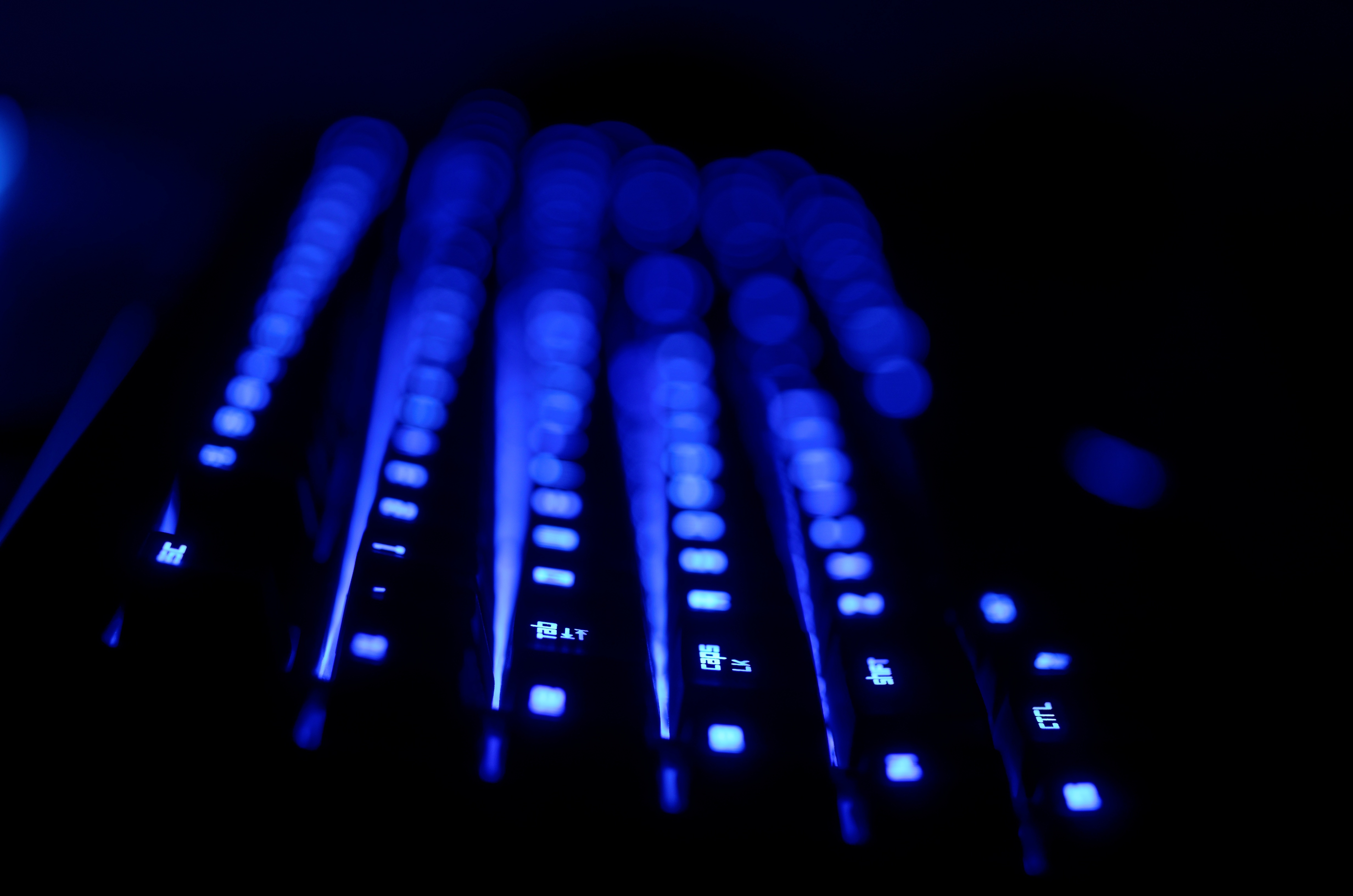 Blue backlit keyboard free image download