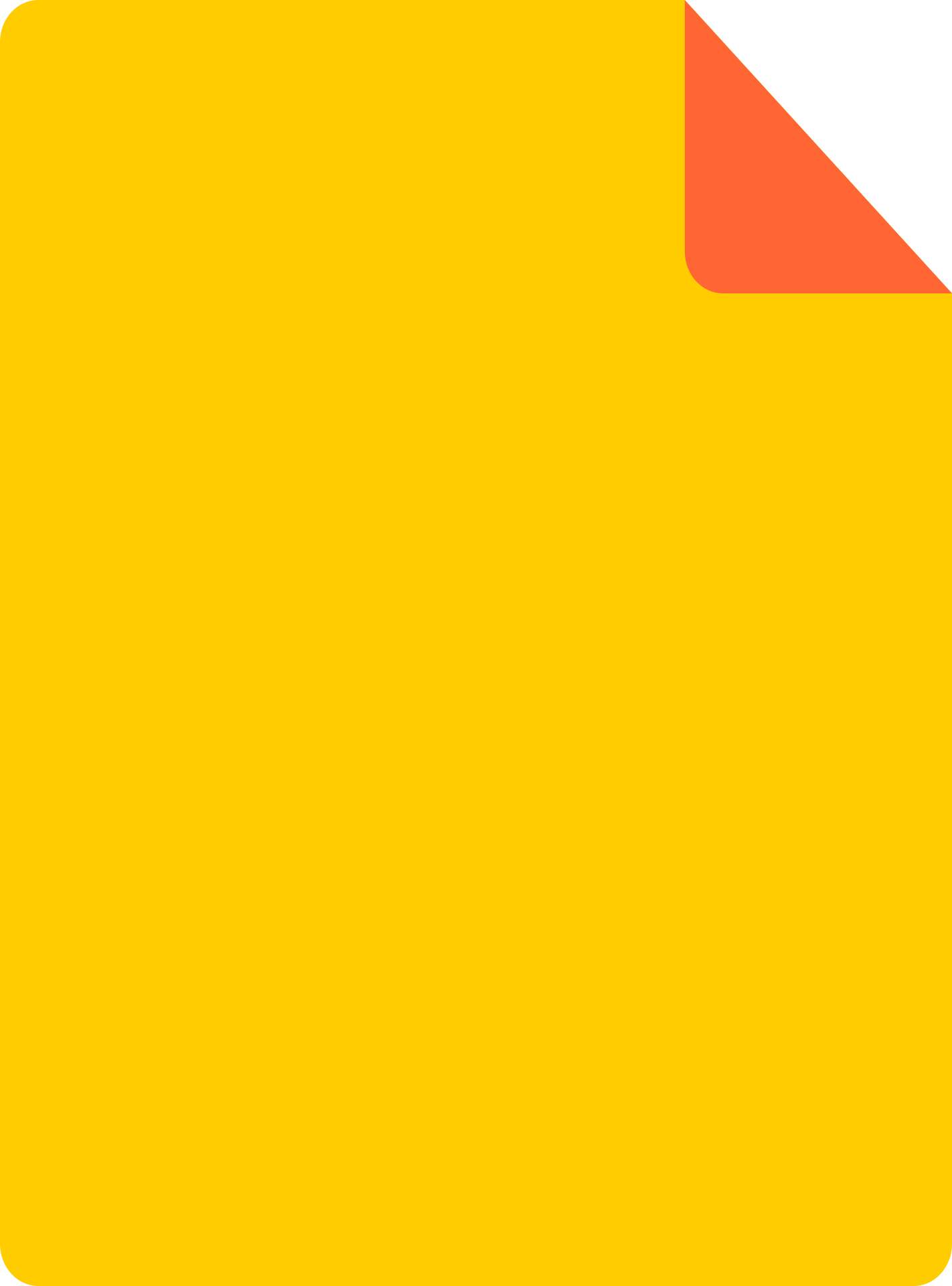 Yellow icon for a notepad document free image download