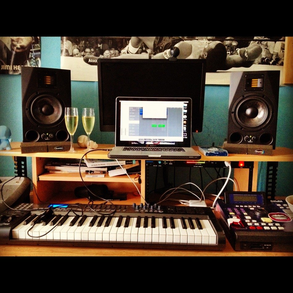 Recording studio with music equipment free image download