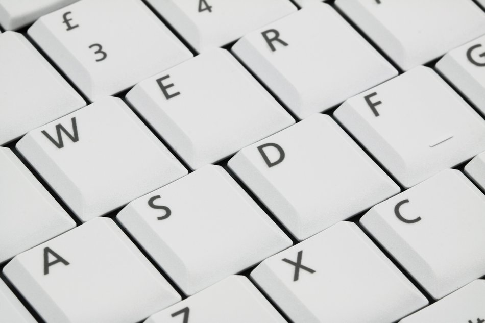White keyboard closeup free image download