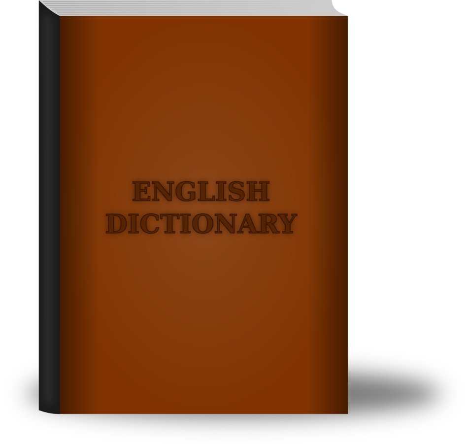 Brown english dictionary as graphic image free image download