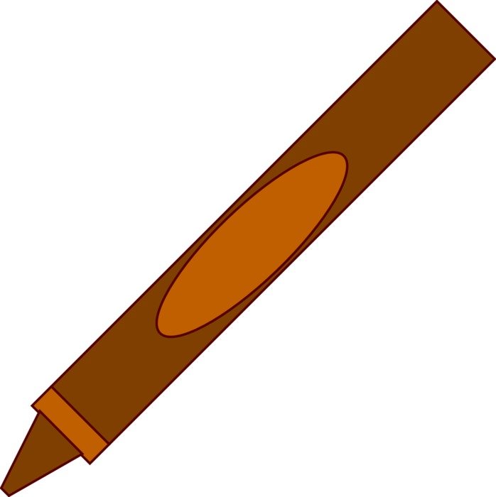 Brown crayon clipart free image download