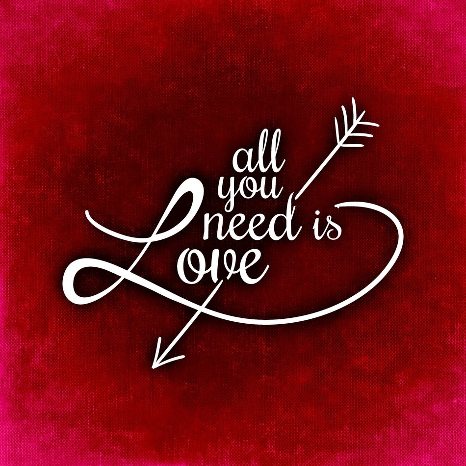 Greeting card all you need is love free image download