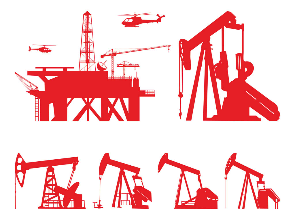 Silhouette Oil Pump drawing free image download