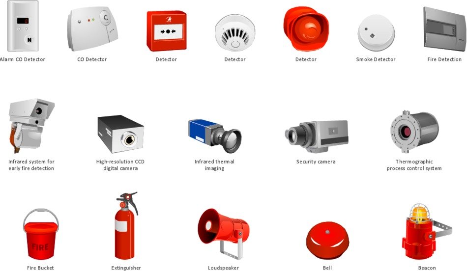 Fire Safety Equipment drawing free image download