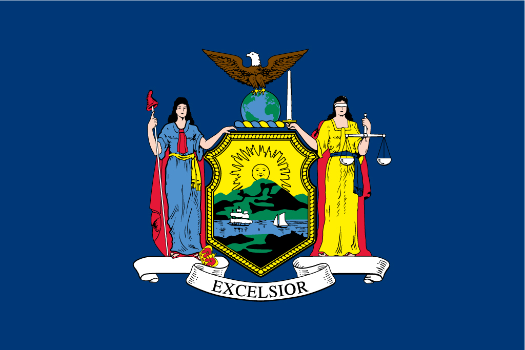 New York State Flag drawing free image download