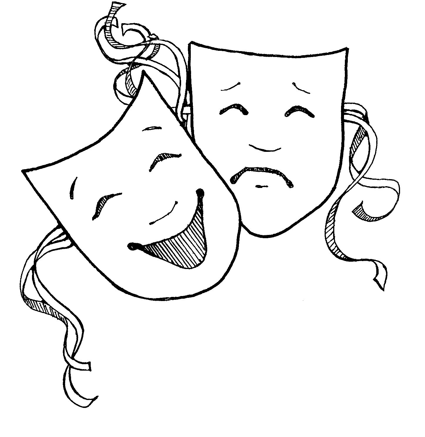 Theatre Drama Masks Clip Art free image download