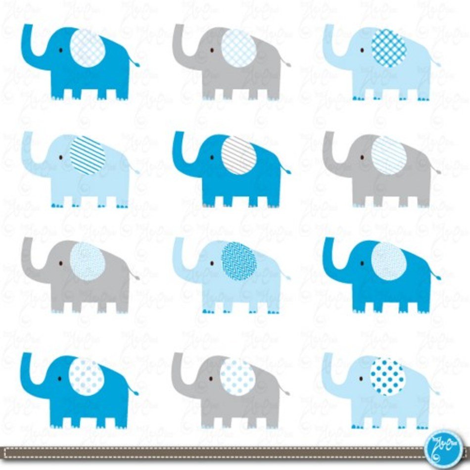 Blue Baby Elephant Clip Art N11 free image download