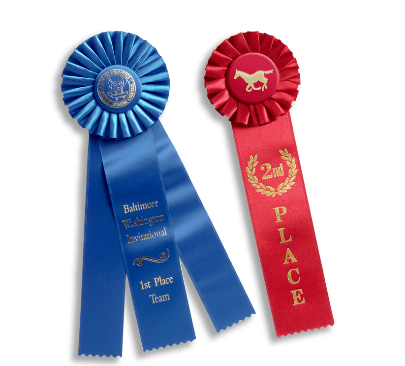 Blue and red award ribbons free image download