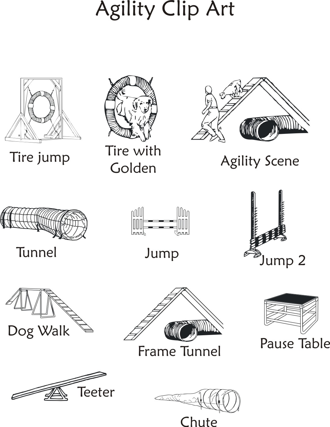 Dog Agility as a Clip Art free image download