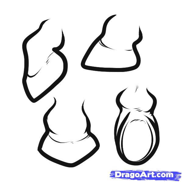 How To Draw A Horse Hoof Print free image download