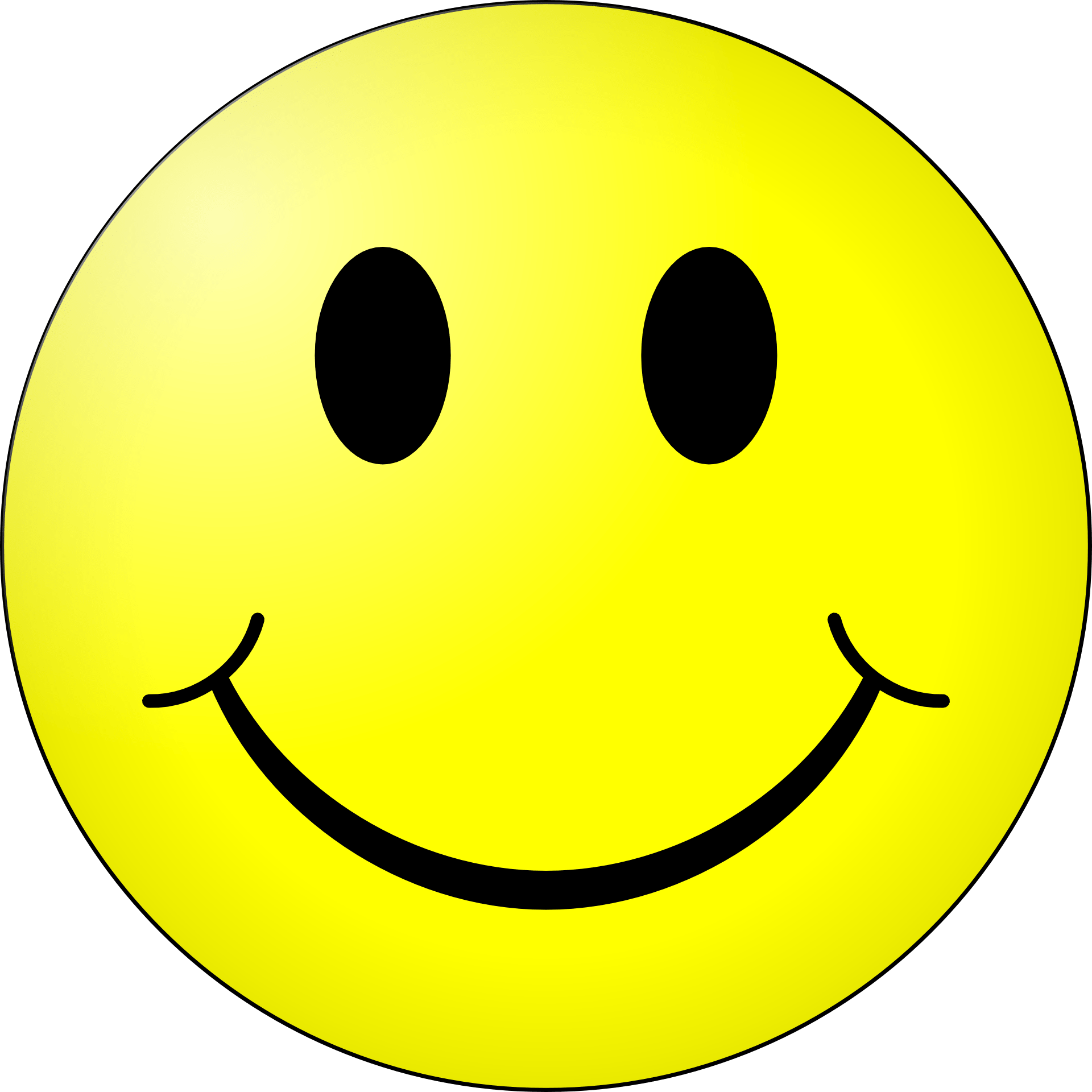 Joyful yellow smiley free image download