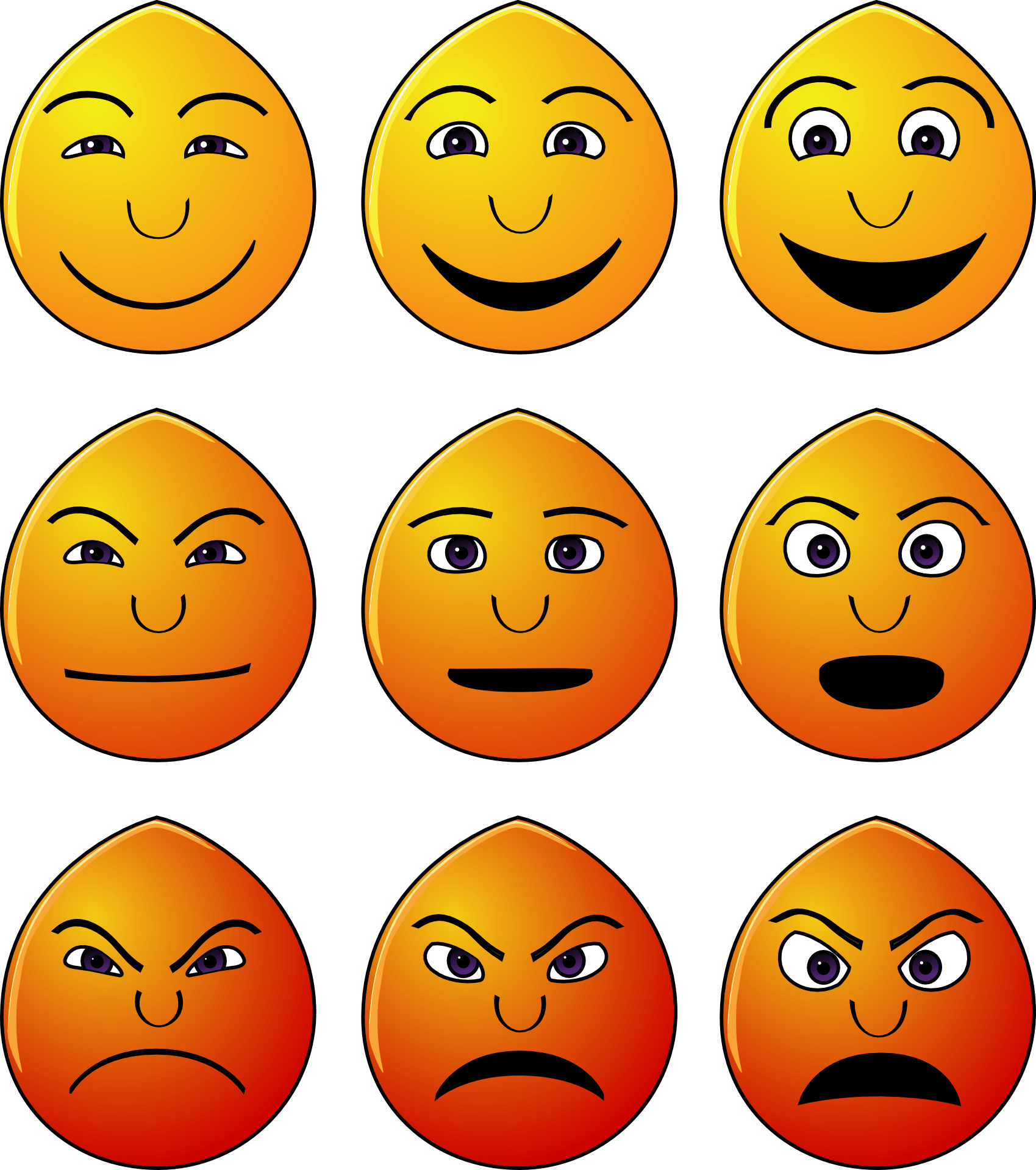 Emoticons with different facial expressions free image download