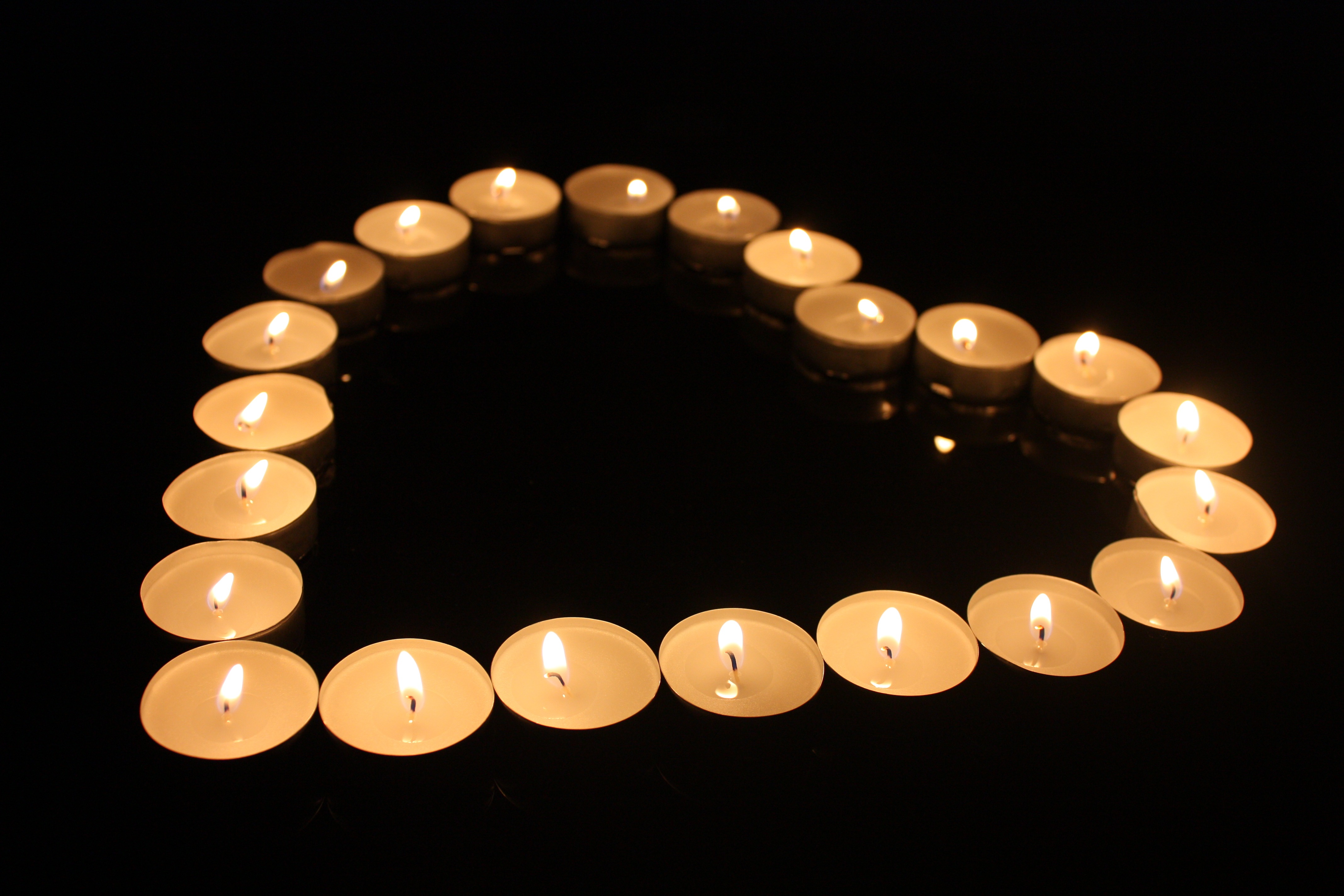 Heart of candles free image download