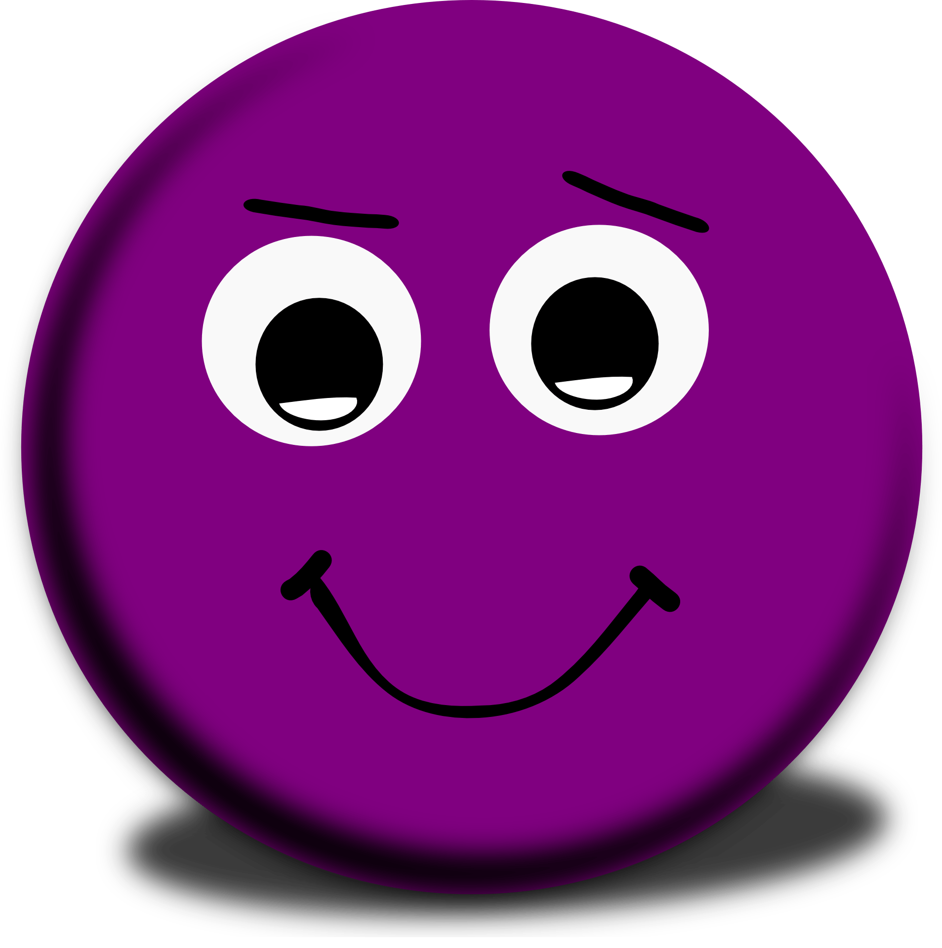 Purple ball with a smile free image download