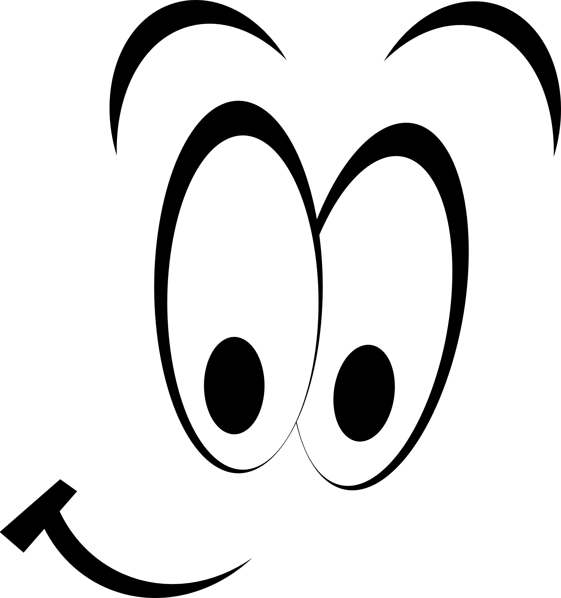 Smiley, crazy eyes as a drawing free image download