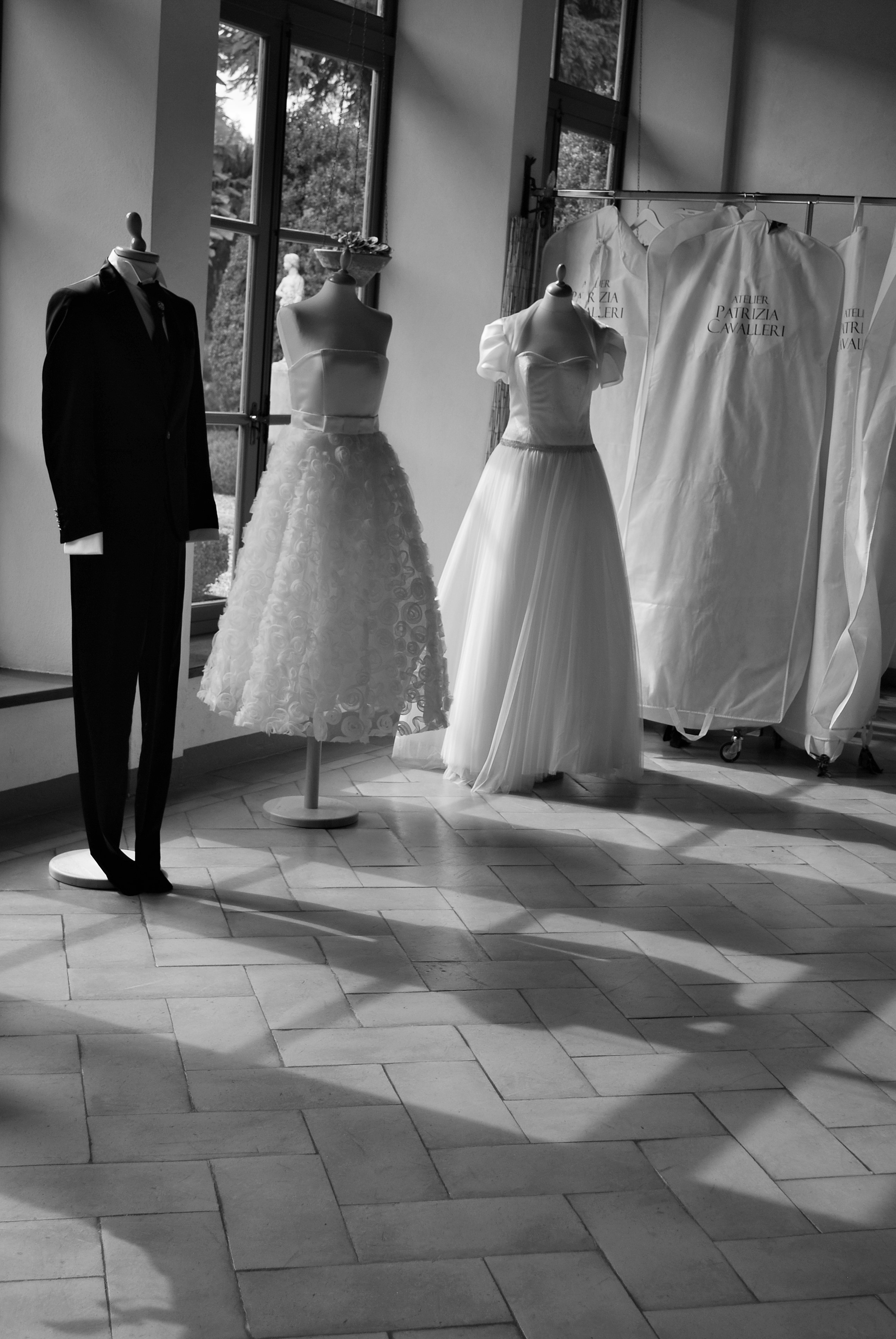 Wedding salon in black and white background free image download