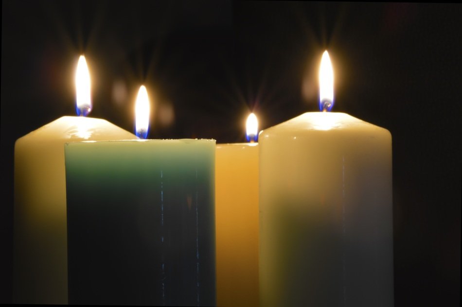 Yellow green candle light burning free image download