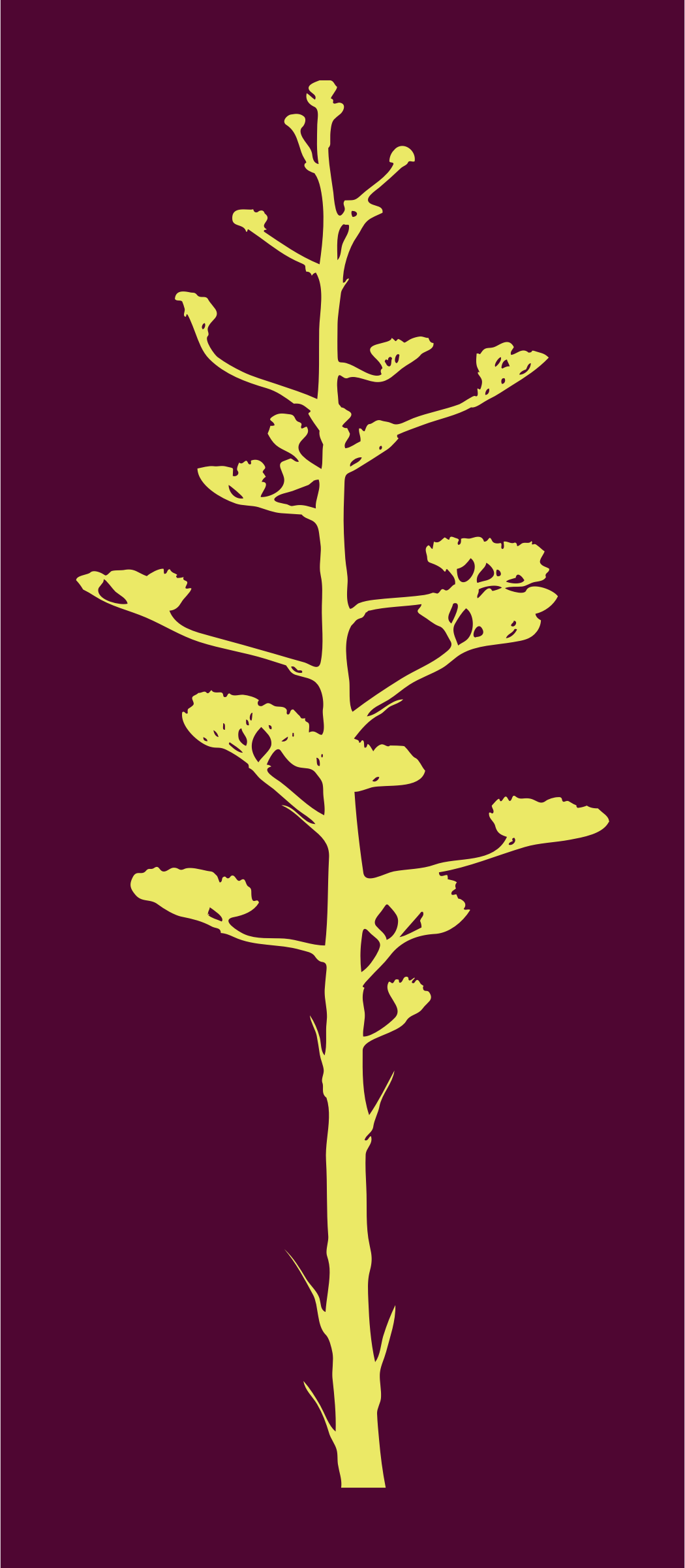 Yellow tree drawing free image download