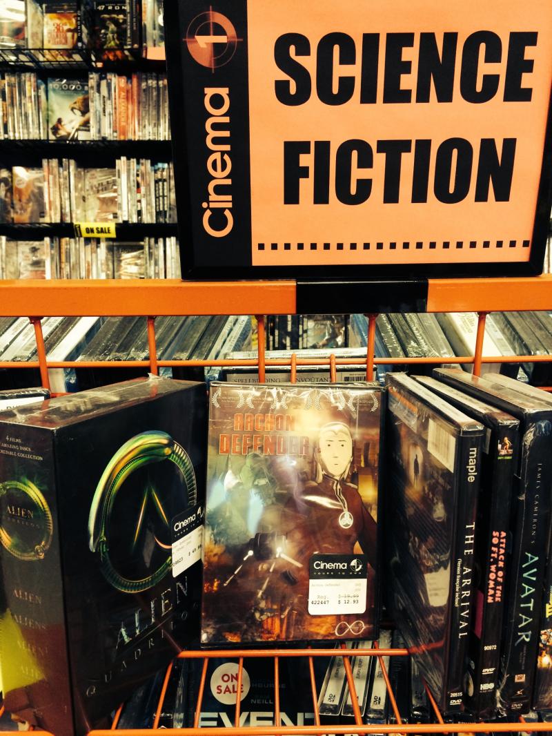 Shelve with science fiction movies free image download