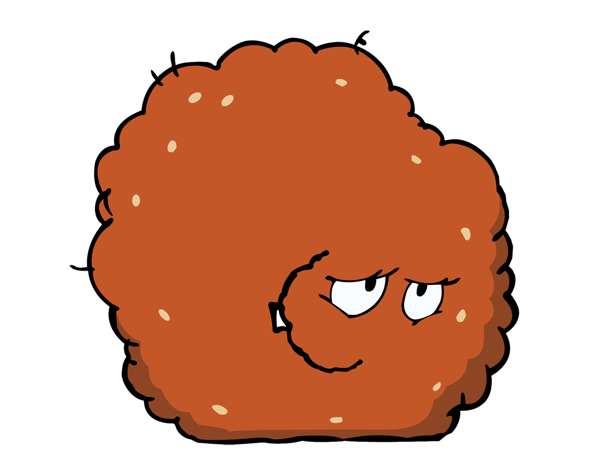 Cartoon brown meatball free image download