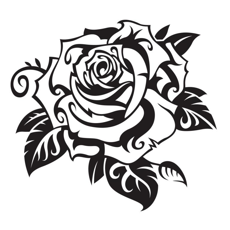 Black And White Rose Vector N2 free image download