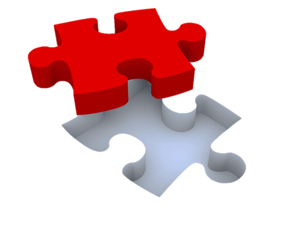 Red puzzle piece free image download