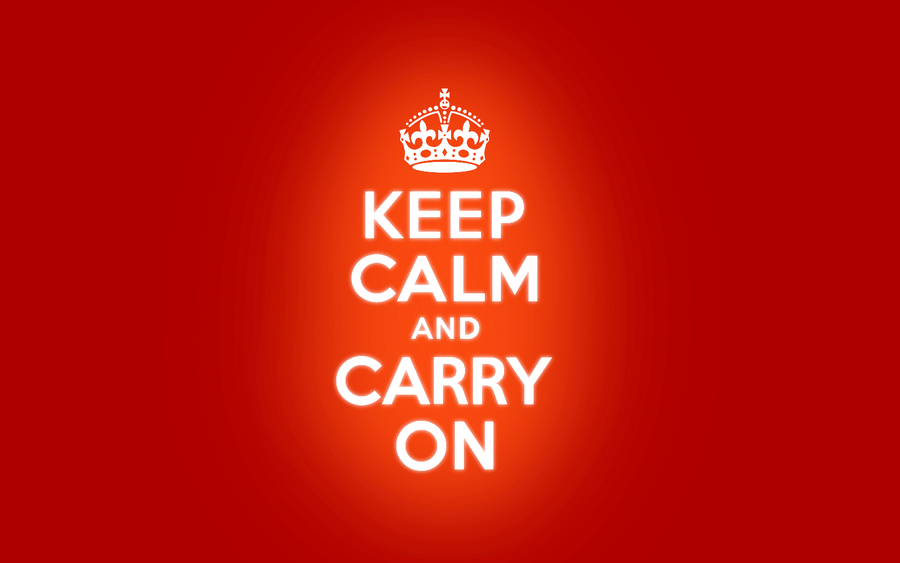 Quote keep calm and continue on red background free image download