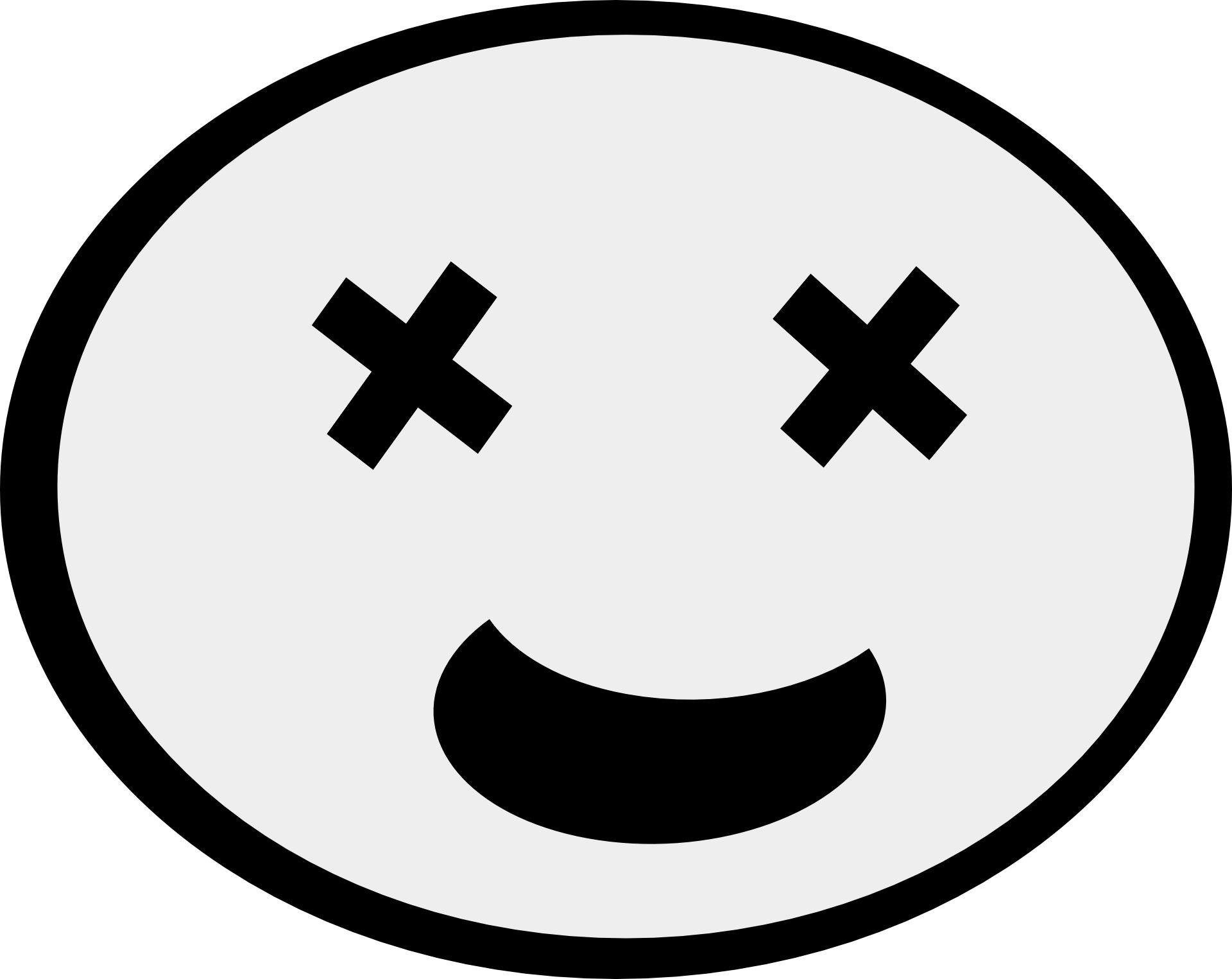White smiley face without eyes drawing free image download