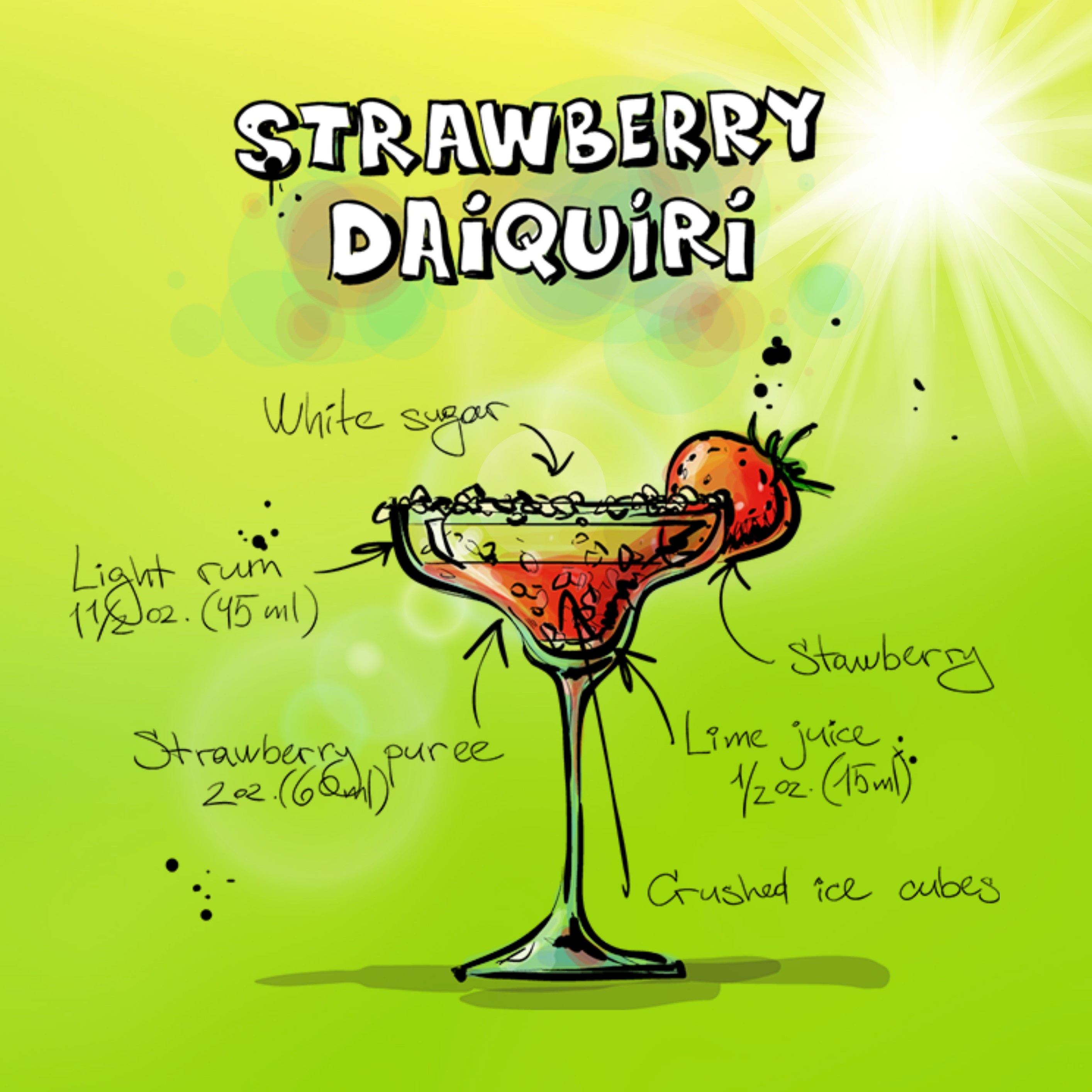 Picture of a strawberry daiquiri recipe free image download